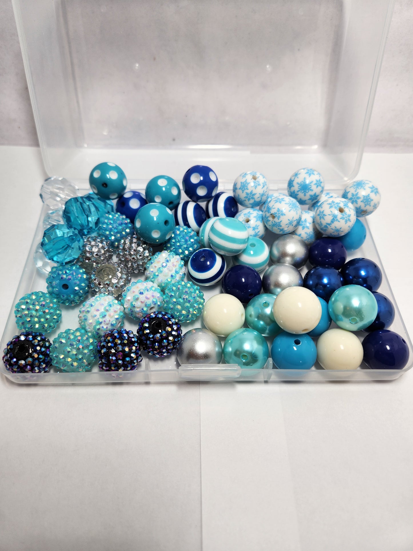 60pc 20mm Bubblegum Bead Mix - Winter