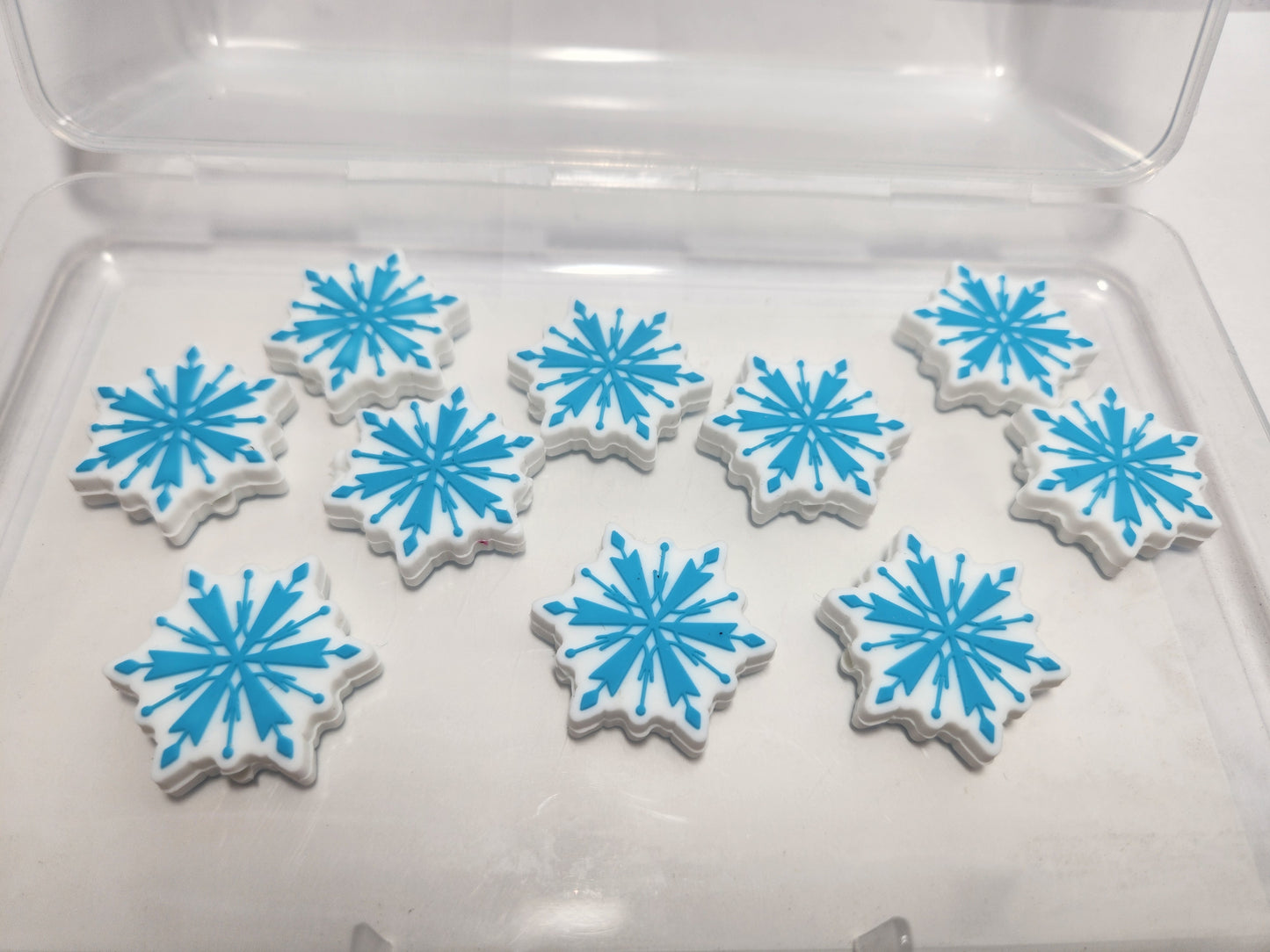 10pc Silicone Snowflake Focals