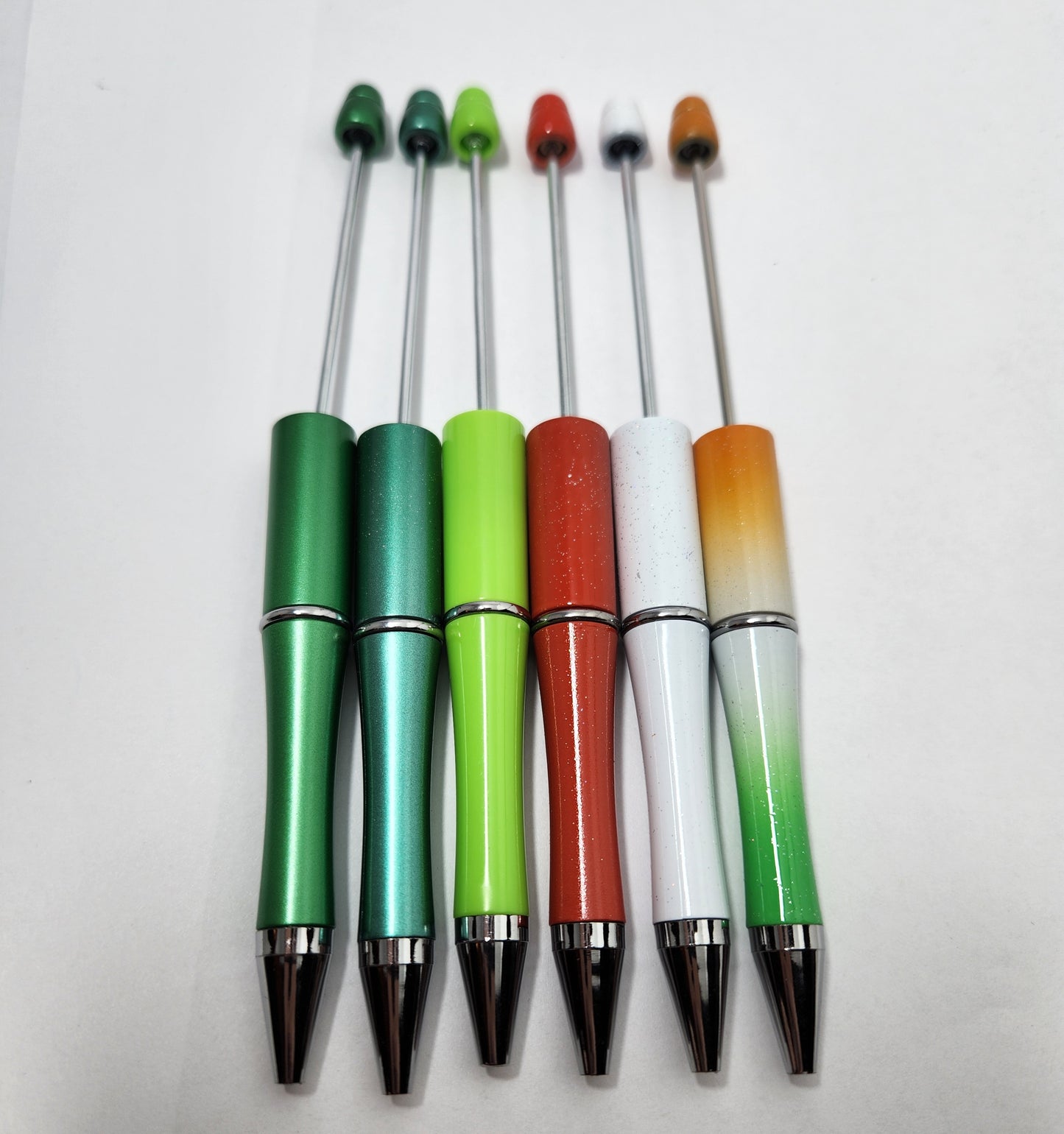 6pc Beadable Pen Set - Green
