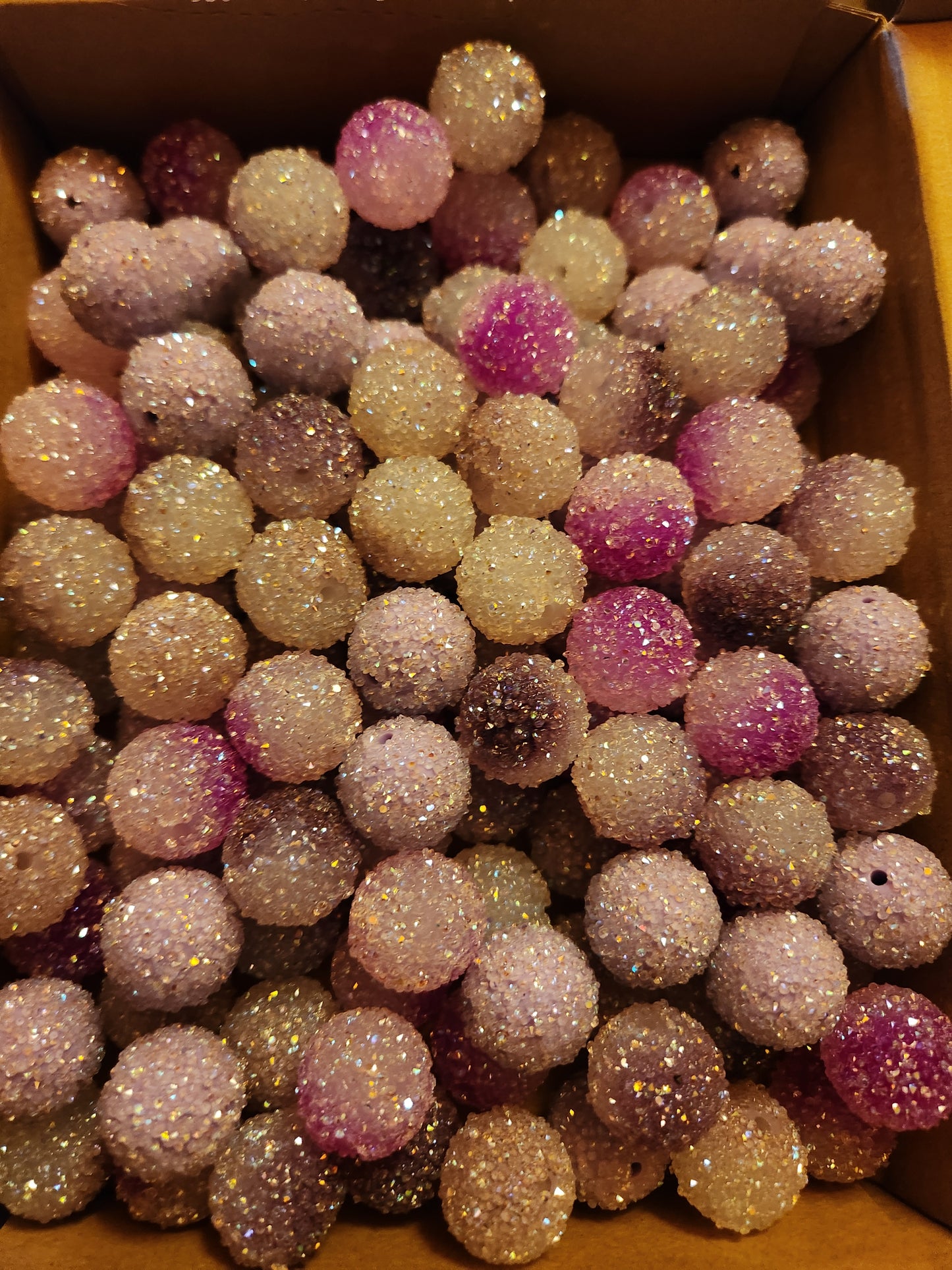 120pc 20mm Sugar Beads - Purple