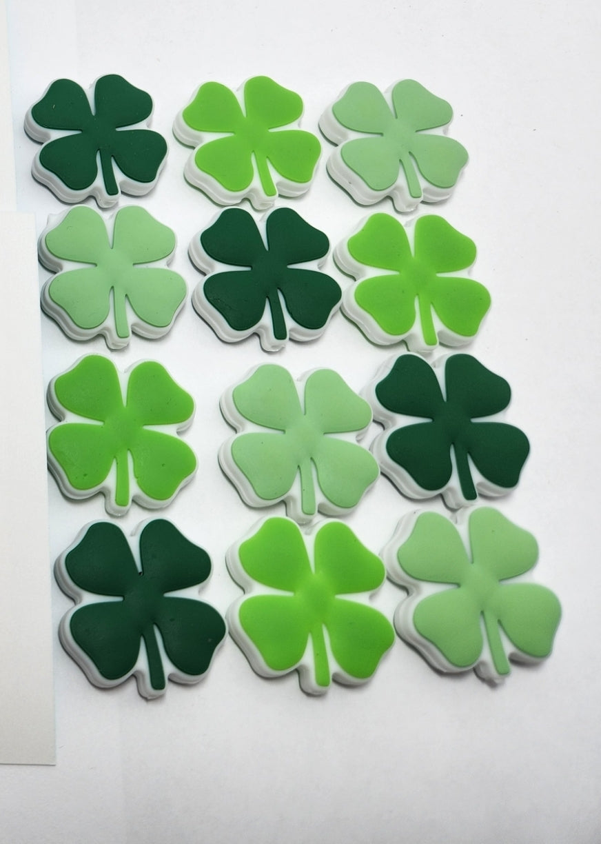 12pc Silicone Shamrock Focal