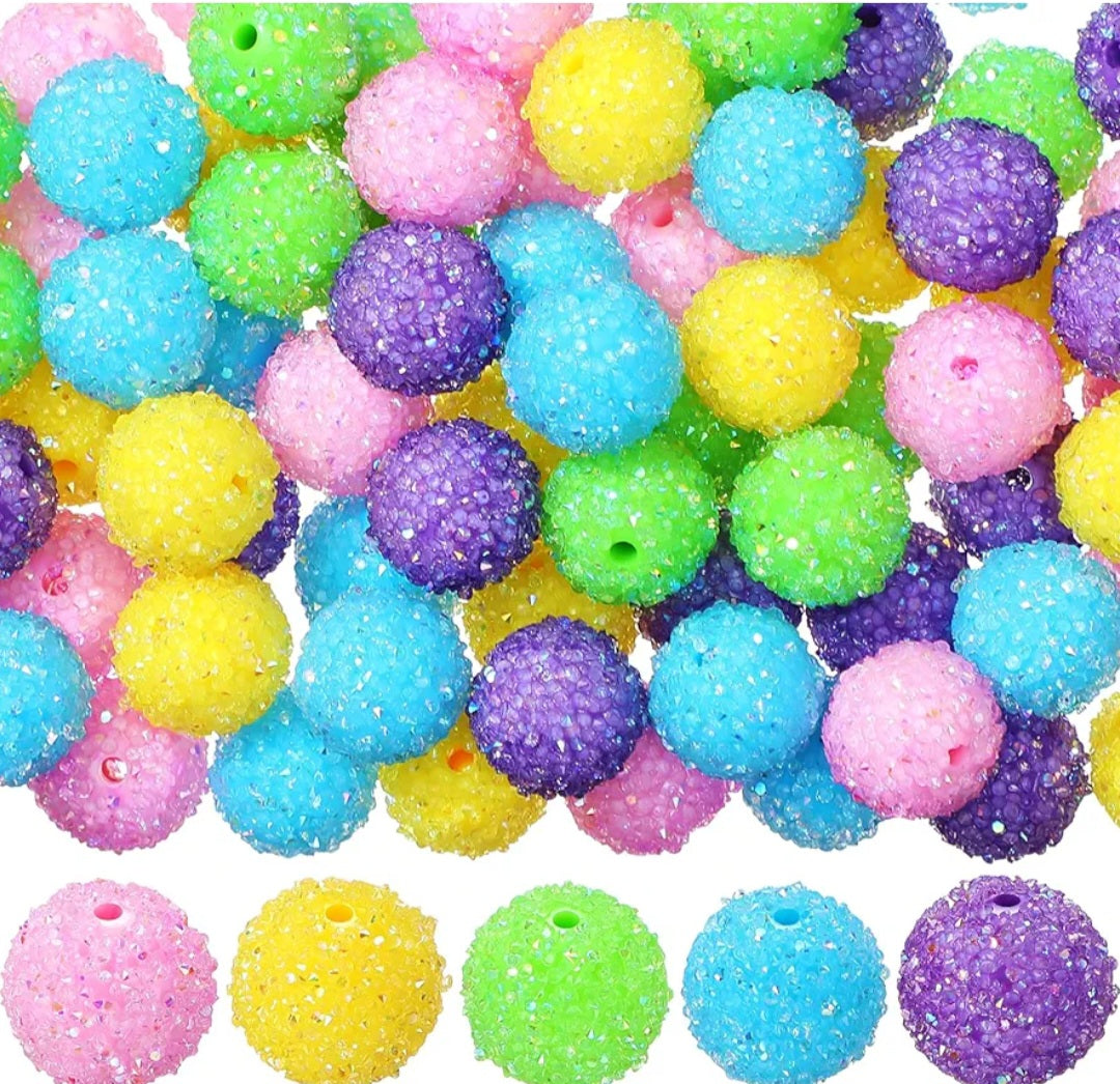 80pc Sugar Beads - Spring