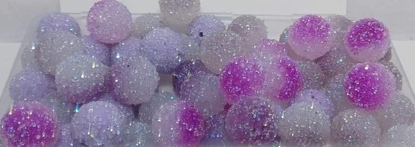 120pc 20mm Sugar Beads - Purple