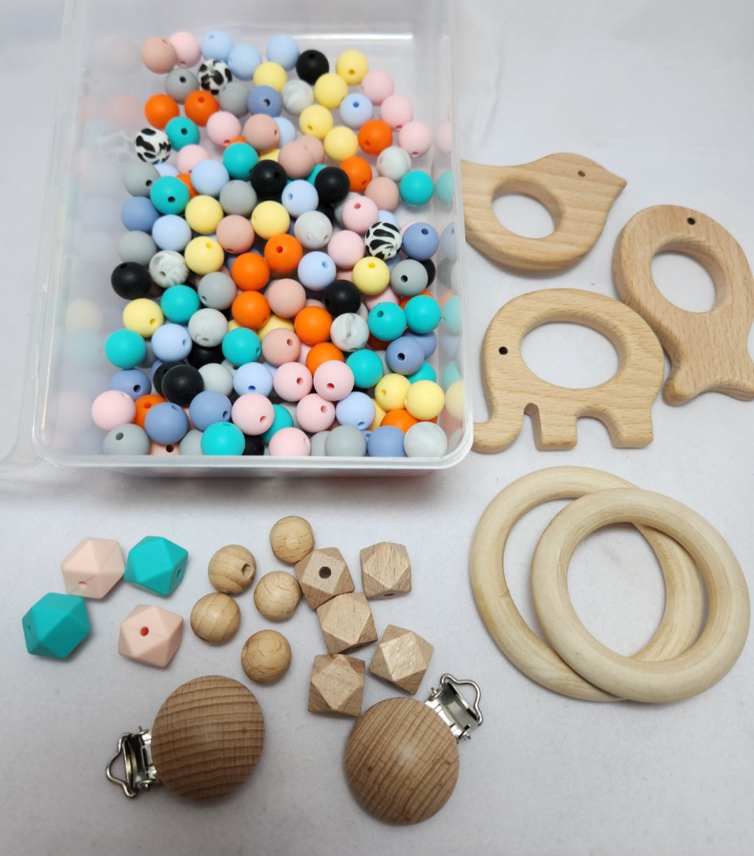 203pc 12mm Silicone Bead with Accessories Bundle