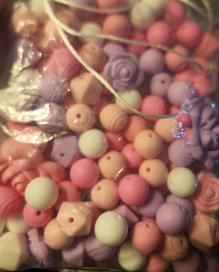 145pc Silicone Mix Pink/Purple