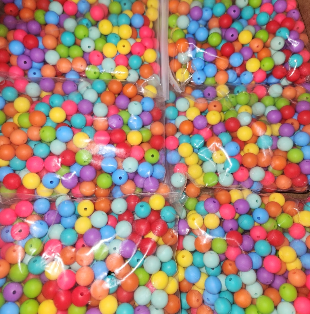 240pc 12mm Silicone bead bundle