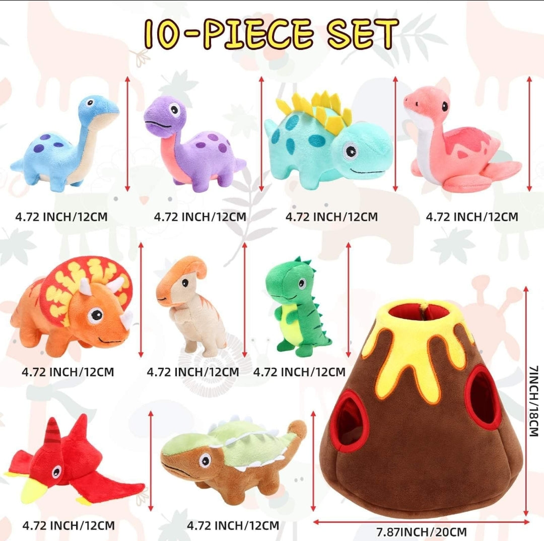 Plush Dinosaurs with Volcano