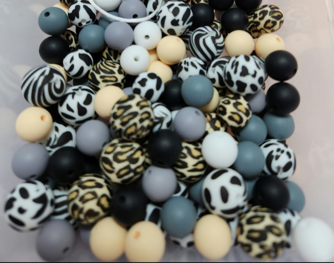 200pc Neutral Silicone Beads