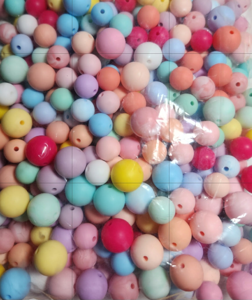 500pc Pastels Silicone Beads