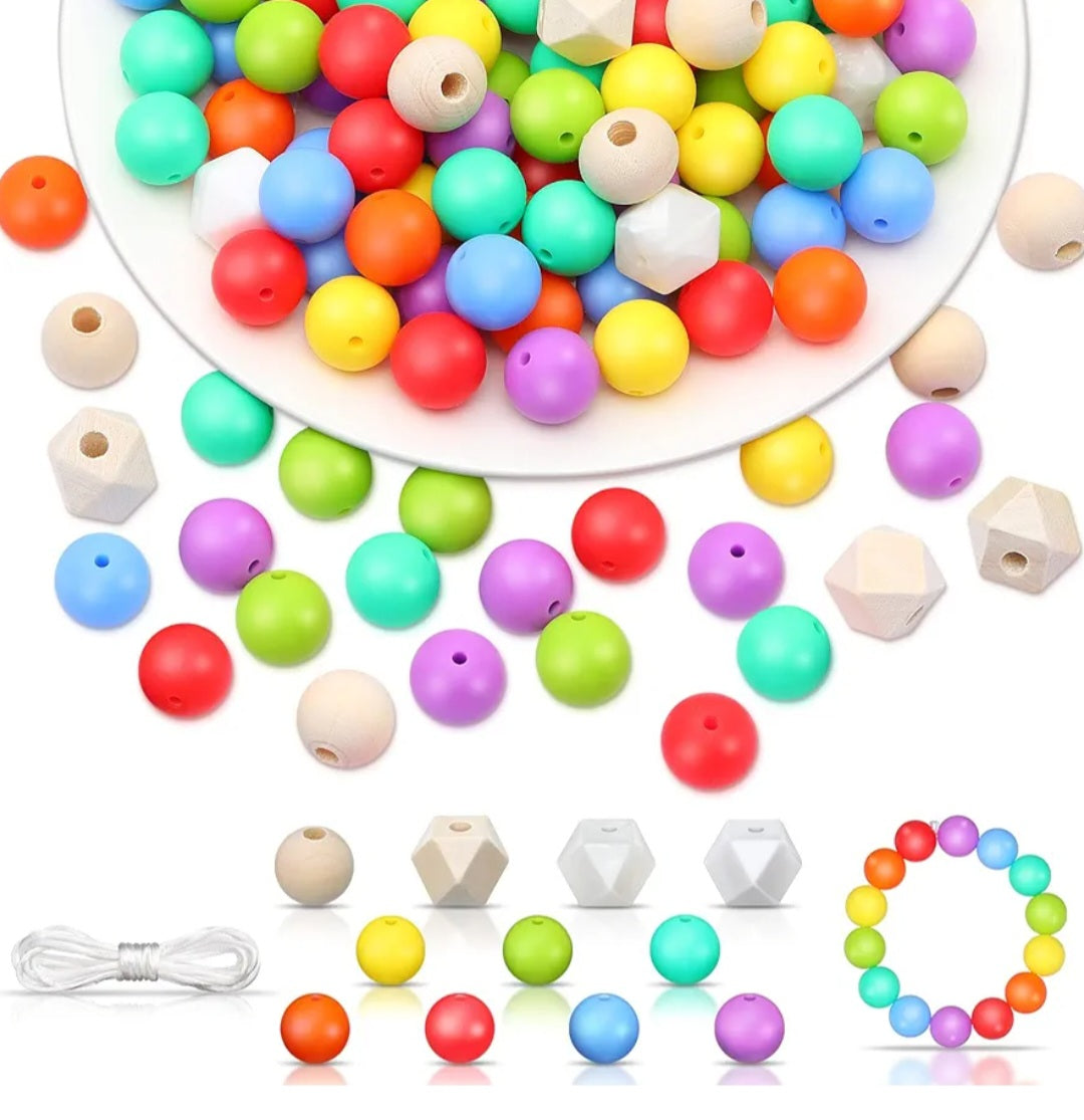 140pc 15mm and Hexagon Bead Set