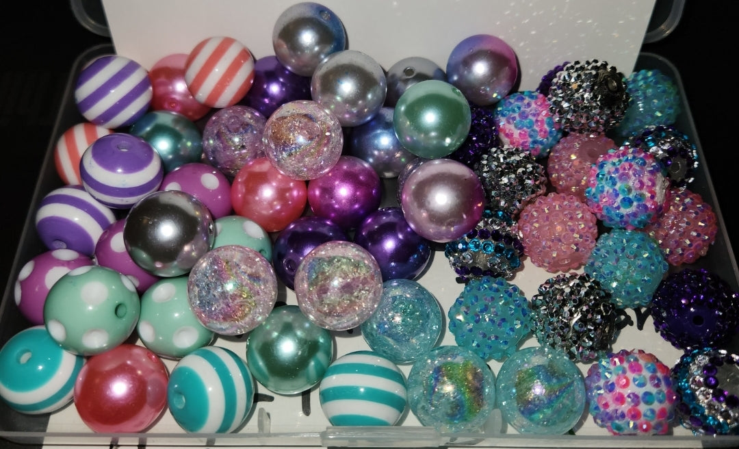 60pc 20mm Bubblegum Bead Mix