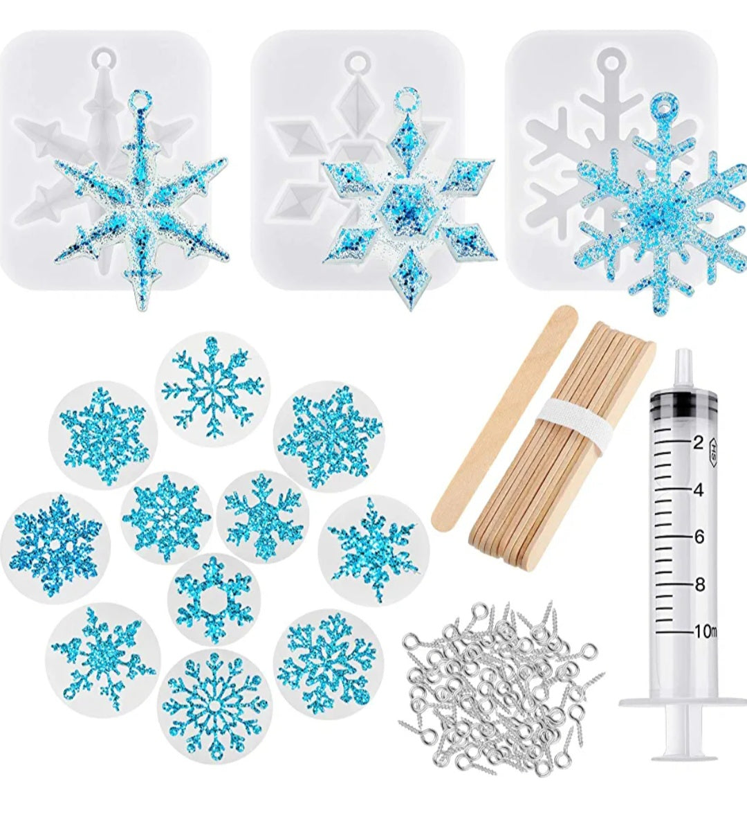 45pc Resin Snowflake set