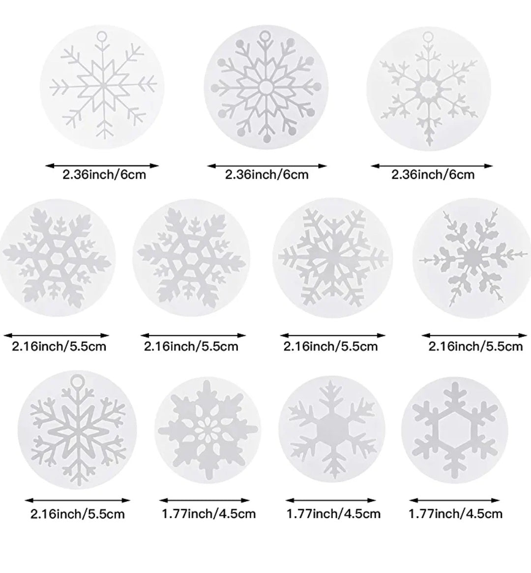 45pc Resin Snowflake set