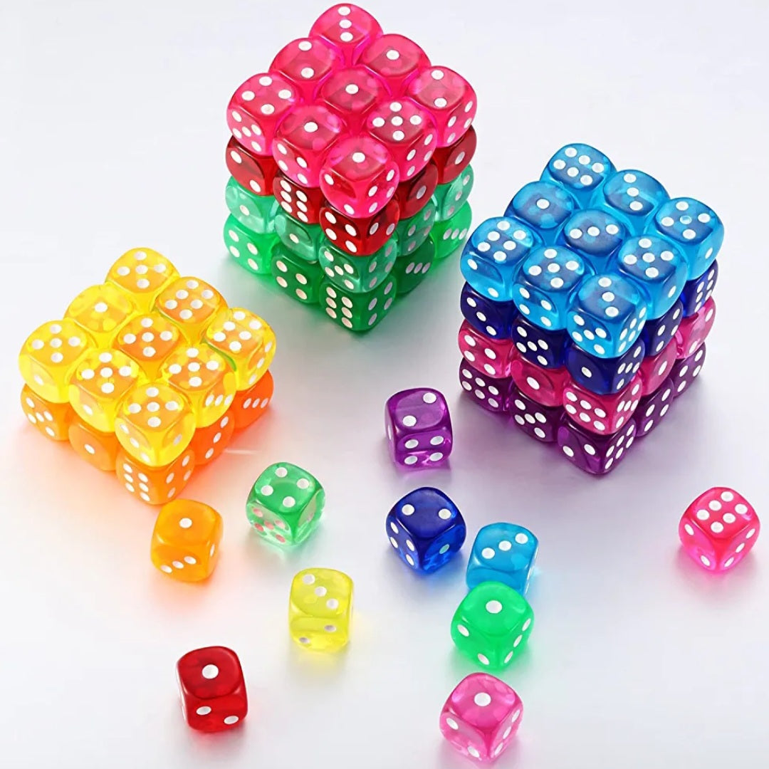 10pc 14mm Plastic Dice