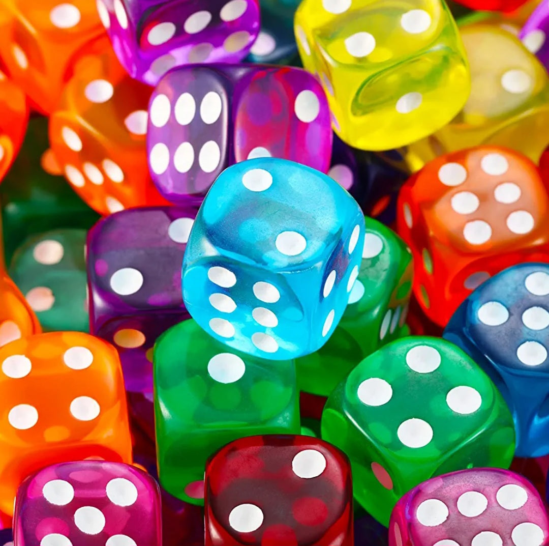 10pc 14mm Plastic Dice