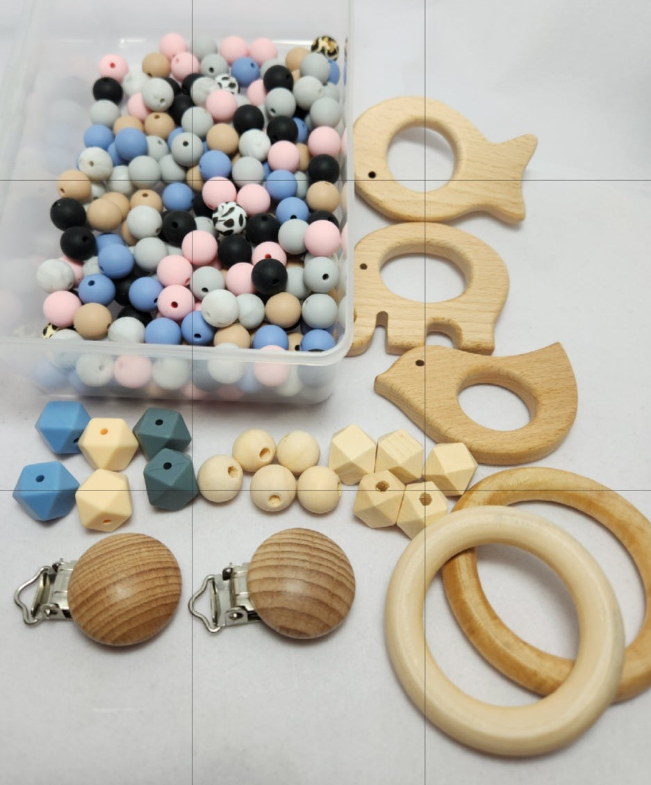 203pc 12mm Silicone Bead with Accessories Bundle